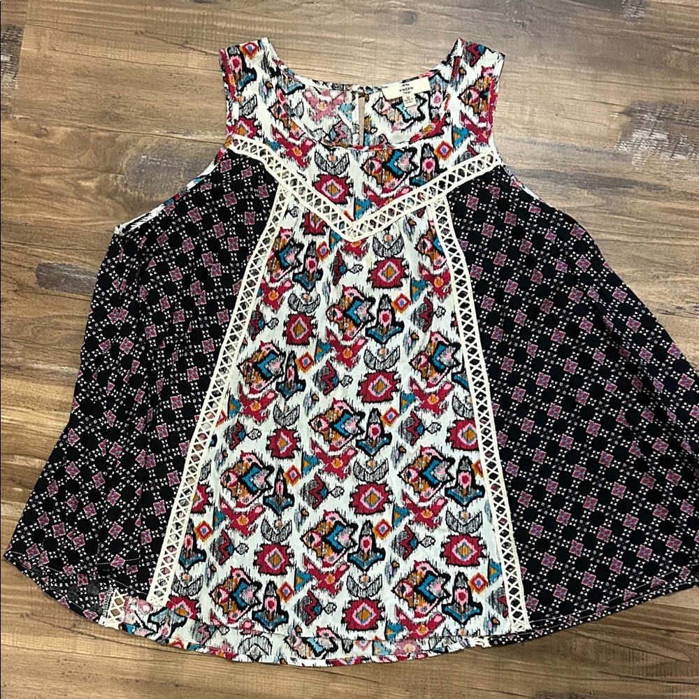 Entro Multicolor Patterned Kids Blouse